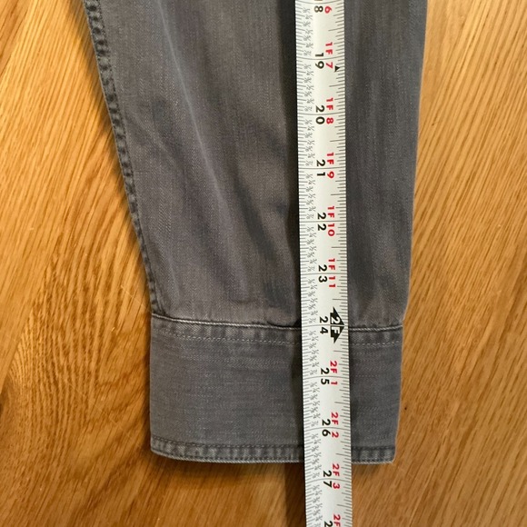 Madewell Men's Button Up Shirt XXL Washed Gray Cotton Utility Long Sleeve - Picture 8 of 8